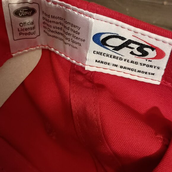 Mustang Baseball Cap Hat Adjustable Strap Checkered Flag Sports - Picture 8 of 11